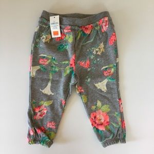 Baby Gap girls floral sweatpants joggers